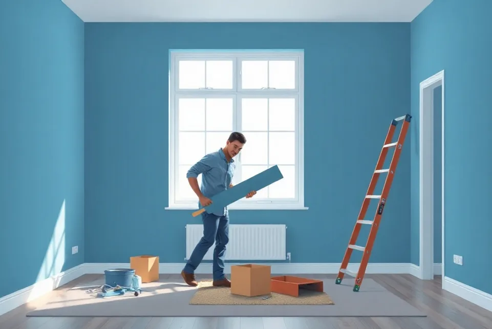 Intérieur rénové après travaux de peinture à Châteauroux